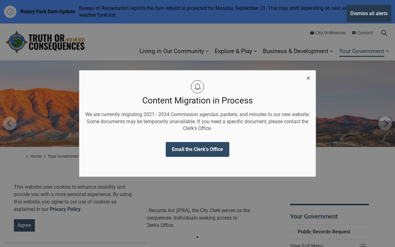 Sierra County official public records and contact page